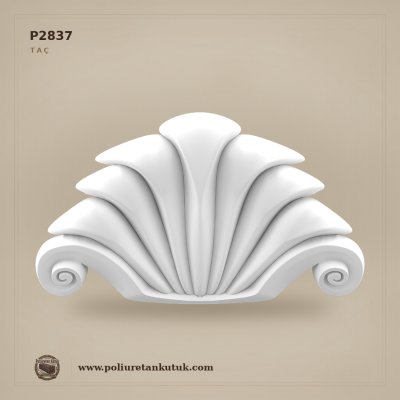 140x770x450 mm Poliüretan İstiridye Motifli Kapı ve Pencere Tacı