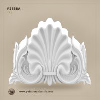 202x705x577 mm Akant Yapraklı Poliüretan İstiridye Taç