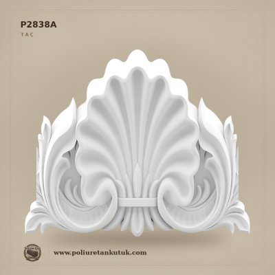 202x705x577 mm Akant Yapraklı Poliüretan İstiridye Taç