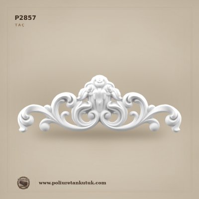 Poliüretan Oymalı Kapı ve Pencere Üstü Dekoratif Taç (891x314x47 mm)