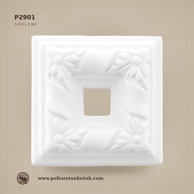 Poliüretan Kütük P2901 Köşe ve Çerçeve Rozeti 10x10 cm