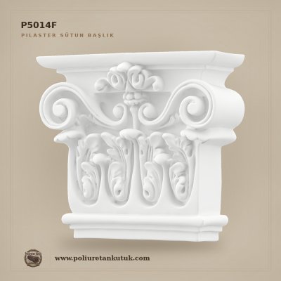 Poliüretan Klasik Motifli Pilaster Sütun Başlığı 7x21x19 cm