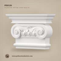 Poliüretan İyonik Tasarım Pilaster Sütun Başlığı 6x21x15 cm