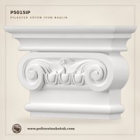 Poliüretan İyonik Tasarım Pilaster Sütun Başlığı 6x21x15 cm