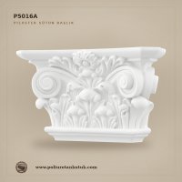 Poliüretan Klasik İşlemeli Pilaster Sütun Başlığı 9x31x18 cm