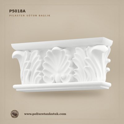 Poliüretan Oymalı Pilaster Sütun Başlığı 58x229x105 mm
