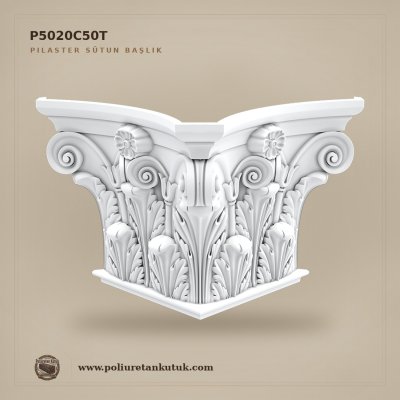 P5020C50T Poliüretan Pilaster Sütun Başlığı 23x45x28 cm
