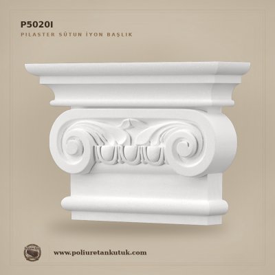 P5020I İyonik Poliüretan Pilaster Sütun Başlığı 7.2x28.3x19.4 cm