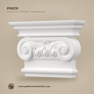 Poliüretan İyon Pilaster Sütun Başlığı 8x35x24 cm P5025I