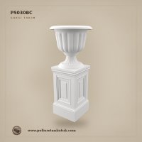 Poliüretan Klasik Saksı ve Kaide Takımı 48x107 cm P5030BC