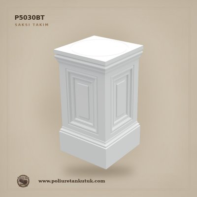 Poliüretan Dekoratif Klasik Pilaster Saksı Altlığı 34x61 cm