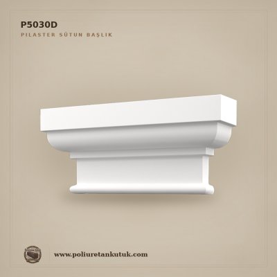 Poliüretan Kütük Klasik Desenli Pilaster Sütun Başlığı 10x43x19 cm