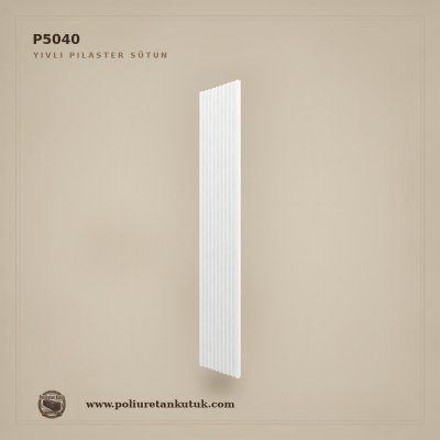 Poliüretan Kütük Yivli Pilaster Duvar Sütunu 4x40x240 cm