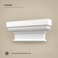 P5040D Dor Stili Dekoratif Poliüretan Pilaster Başlığı (12x56x25 cm)