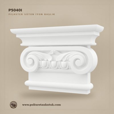 Poliüretan İyon Düzeni Pilaster Başlığı 145x595x408