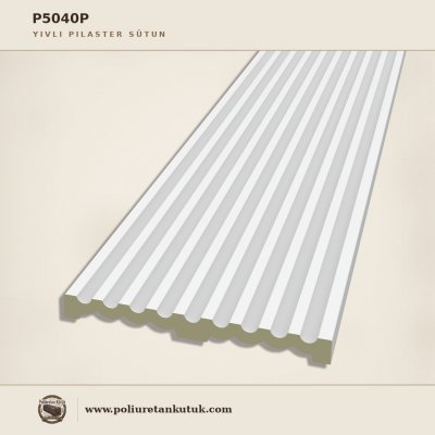 Poliüretan Kütük Yivli Pilaster Duvar Sütunu 4x40x240 cm