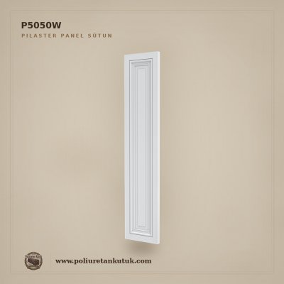 Poliüretan Kütük P5050W Düz Panel Pilaster Sütun (5x50x240 cm)