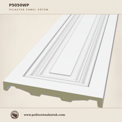 Poliüretan Kütük P5050WP Düz Panel Pilaster Sütun (5x50x240 cm)