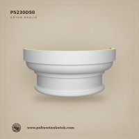Kavisli Poliüretan Yarım Sütun Başlığı 21x42 cm - P5230D50