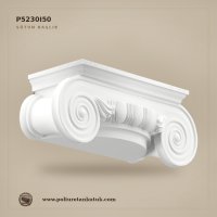 Dekoratif Poliüretan İyon Sütun Başlığı 18x47 cm - P5230I50