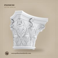 45x90 cm Klasik Poliüretan Sütun Başlığı - Volütlü ve Akant Motifli
