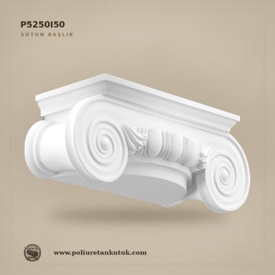 Poliüretan Kütük P5250I50 İyonik Sütun Başlığı 425x850x692 mm