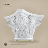 Poliüretan Kütük P5260C Akant Yapraklı Sütun Başlığı 108x108x83 cm