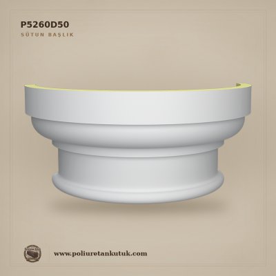 Poliüretan Kütük P5260D50 Akant Motifli Sütun Başlığı 42x84x38 cm