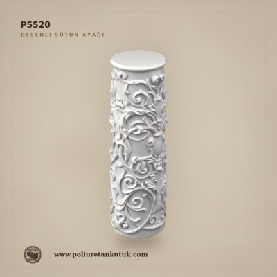 Poliüretan Oymalı Klasik Sütun Ayağı Kaidesi 25x23 cm