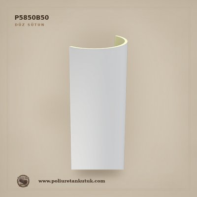 P5850B50 Poliüretan Düz Yarım Sütun Kaplama Modeli 25x50x240 cm