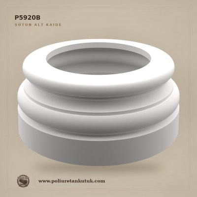 26x11 cm Poliüretan Düz Sütun Alt Kaide Profili