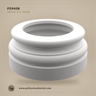 P5940B Poliüretan Geniş Sütun Alt Kaidesi 512x512x227 mm