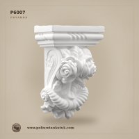 Gül Kabartmalı Dekoratif Poliüretan Payanda 69x140x206 mm