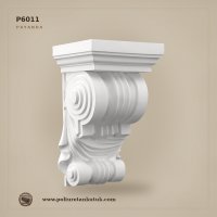 Poliüretan Volüt ve Akant Motifli Klasik Payanda 217x256x433 mm