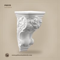 Dekoratif Poliüretan Gül Motifli Konsol Payanda 15x12x24 cm P6035