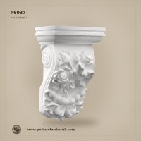 Dekoratif Poliüretan Çiçek Motifli Payanda Konsol 11x20x32 cm P6037