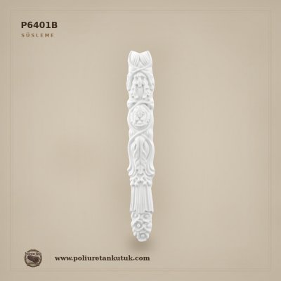 P6401B Poliüretan Dekoratif Oyma Motifli Süsleme 49x7.5 cm