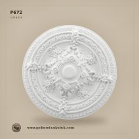 P672 Poliüretan Klasik Rölyefli Tavan Rozeti 64.7 cm