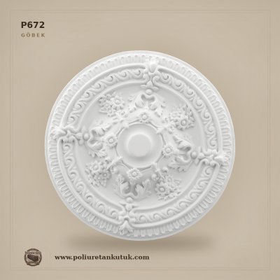 P672 Poliüretan Klasik Rölyefli Tavan Rozeti 64.7 cm