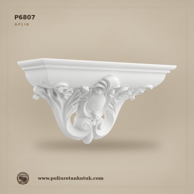 P6807 Poliüretan Klasik Dekoratif Duvar Apliği 10x33.6 cm