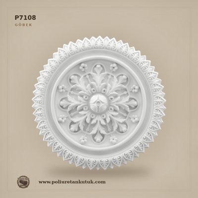 32x32 cm Poliüretan Tavan Göbeği Modeli P7108