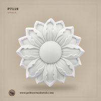 62x62 cm Poliüretan Yaprak Motifli Tavan Göbeği P7119
