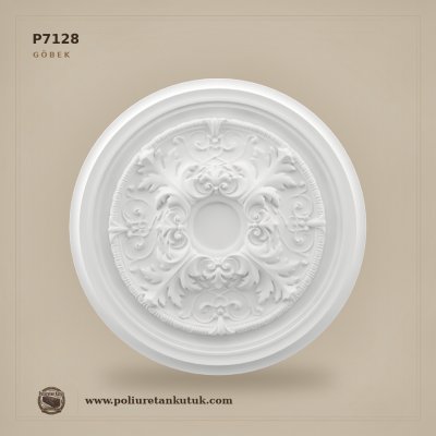 Poliüretan 68.5x68.5 cm Klasik Desenli Tavan Göbeği