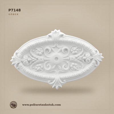 Poliüretan Oval Tavan Göbeği 45x68 cm Klasik Desenli
