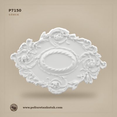 Poliüretan Halat Motifli Oval Tavan Göbeği 53x77 cm