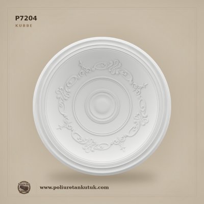 P7204 Derin Klasik Rölyefli Poliüretan Tavan Kubbesi 89 cm