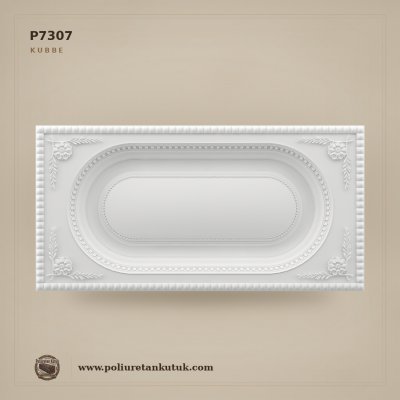 P7307 Klasik Oval Poliüretan Tavan Göbeği 61x121 cm