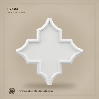 Poliüretan Dekoratif Dekupe Duvar ve Tavan Paneli P7403 (63x63 cm)