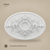 Poliüretan Oval Akant Yapraklı Tavan Göbeği P7513 (54x78 cm)