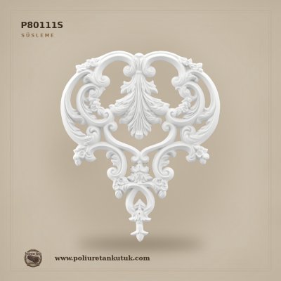 P80111S Poliüretan Klasik Motifli Süsleme Apliği 24x20 cm
